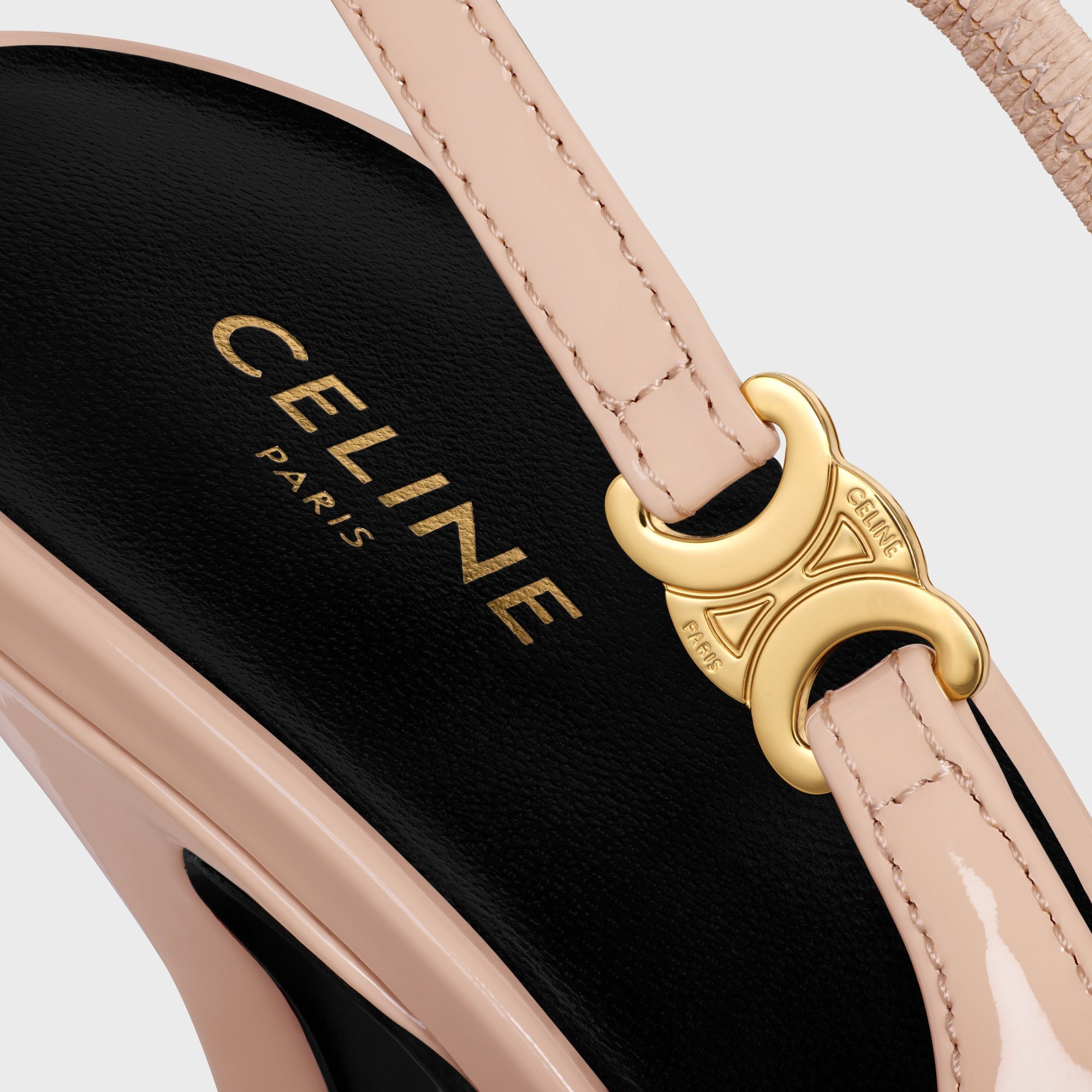 Celine Judy High-heeled Sandals In Nude