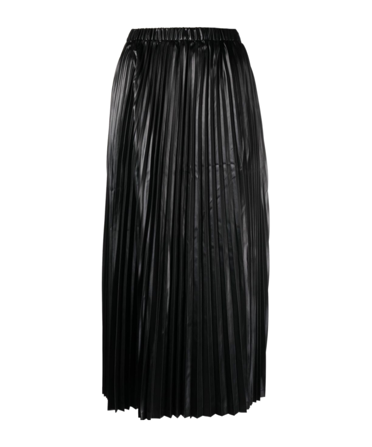 Junya Watanabe Pleated Layered Cropped Trousers In Black