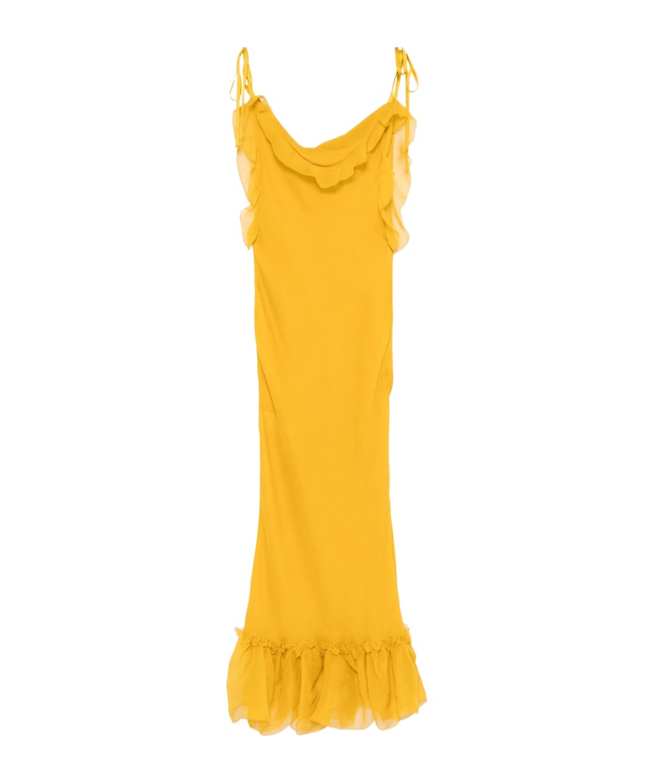 Saint Laurent Sling Dress In Yellow