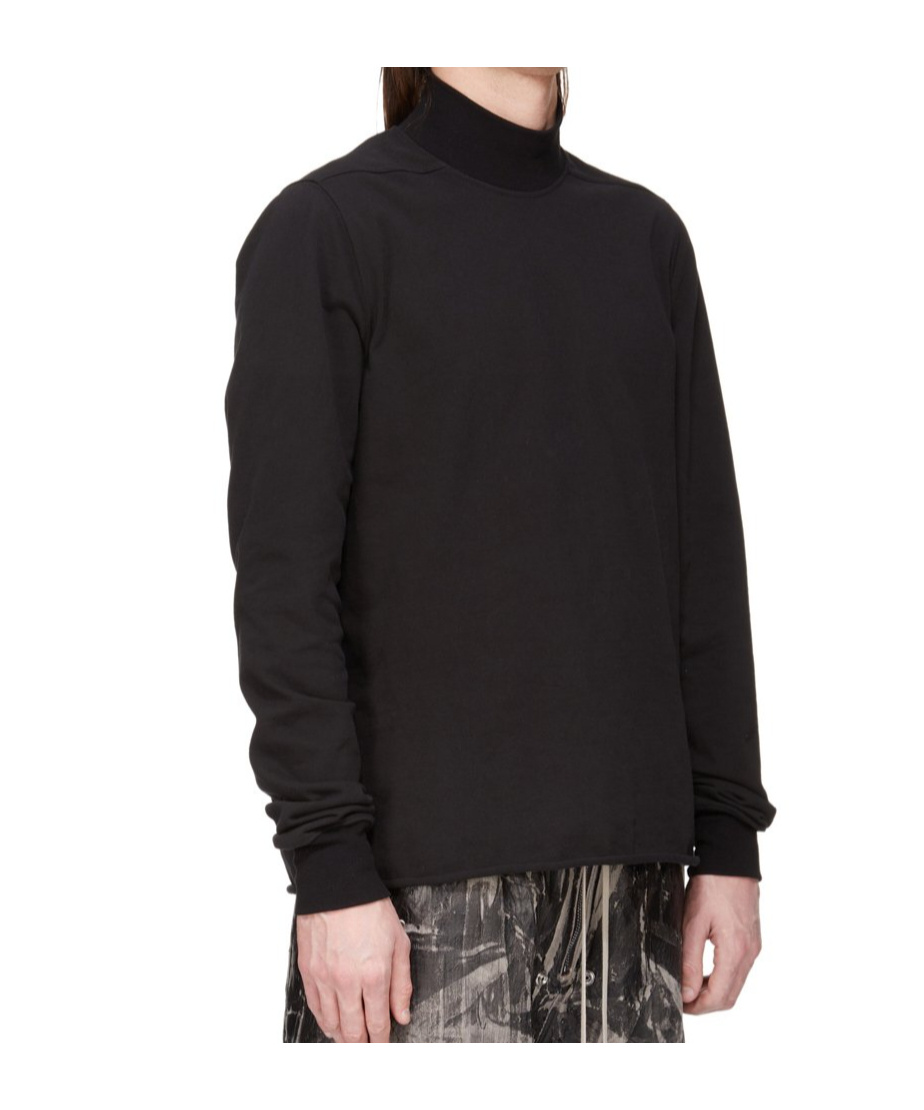 Rick Owens Drkshdw High-neck Cotton Sweatshirt In Black