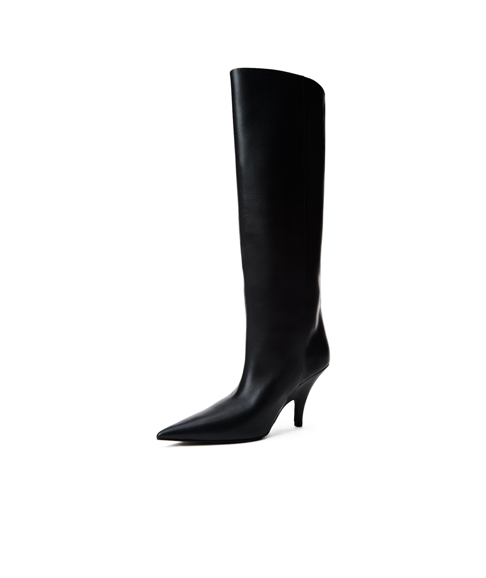 Alexander Wang Diablo Tall Boot With Open Back In Leather In Black