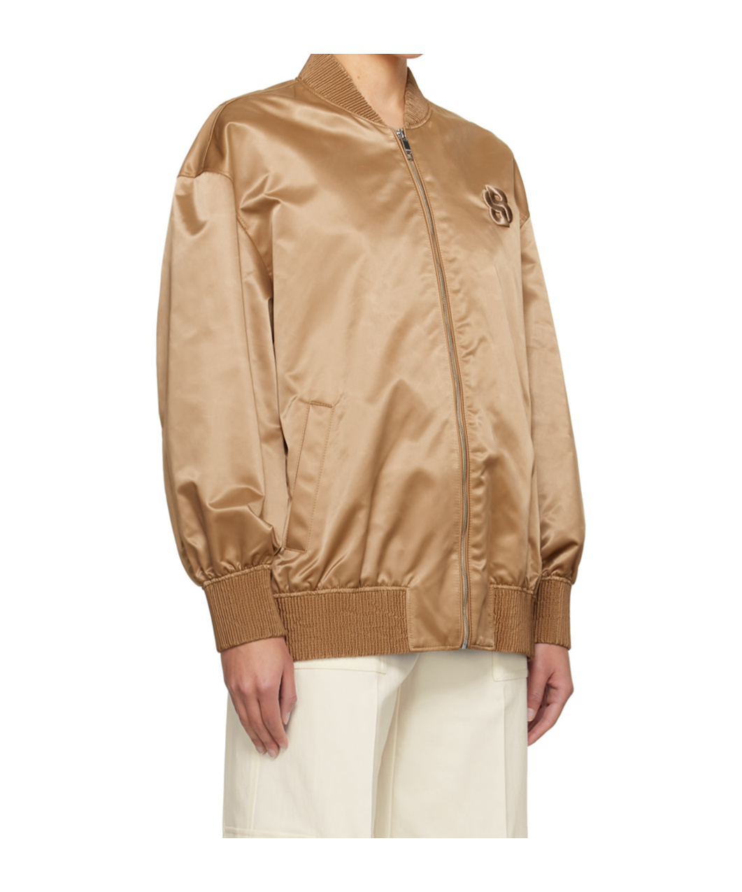 Hugo Boss Tan Zip Bomber Jacket