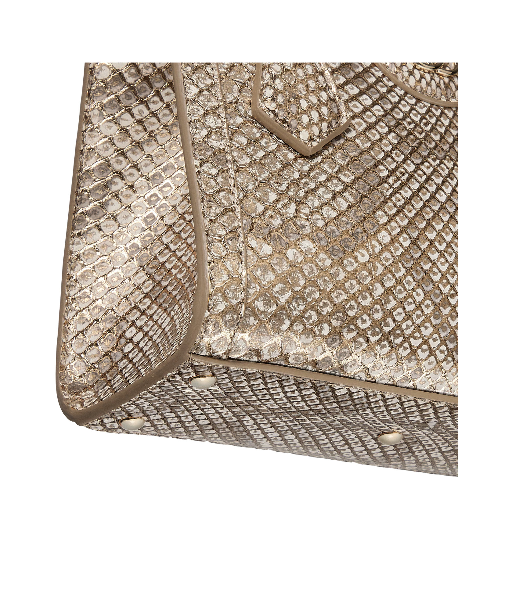 Gucci Diana Python Small Tote Bag In Gold