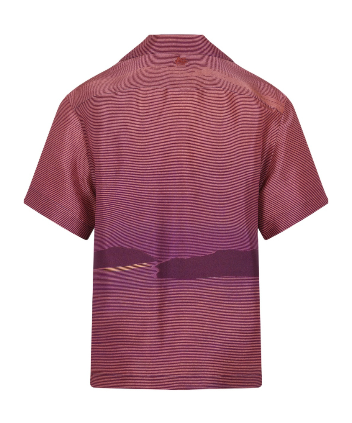 Etro Printed Short-sleeved Bowling Shirt In Red