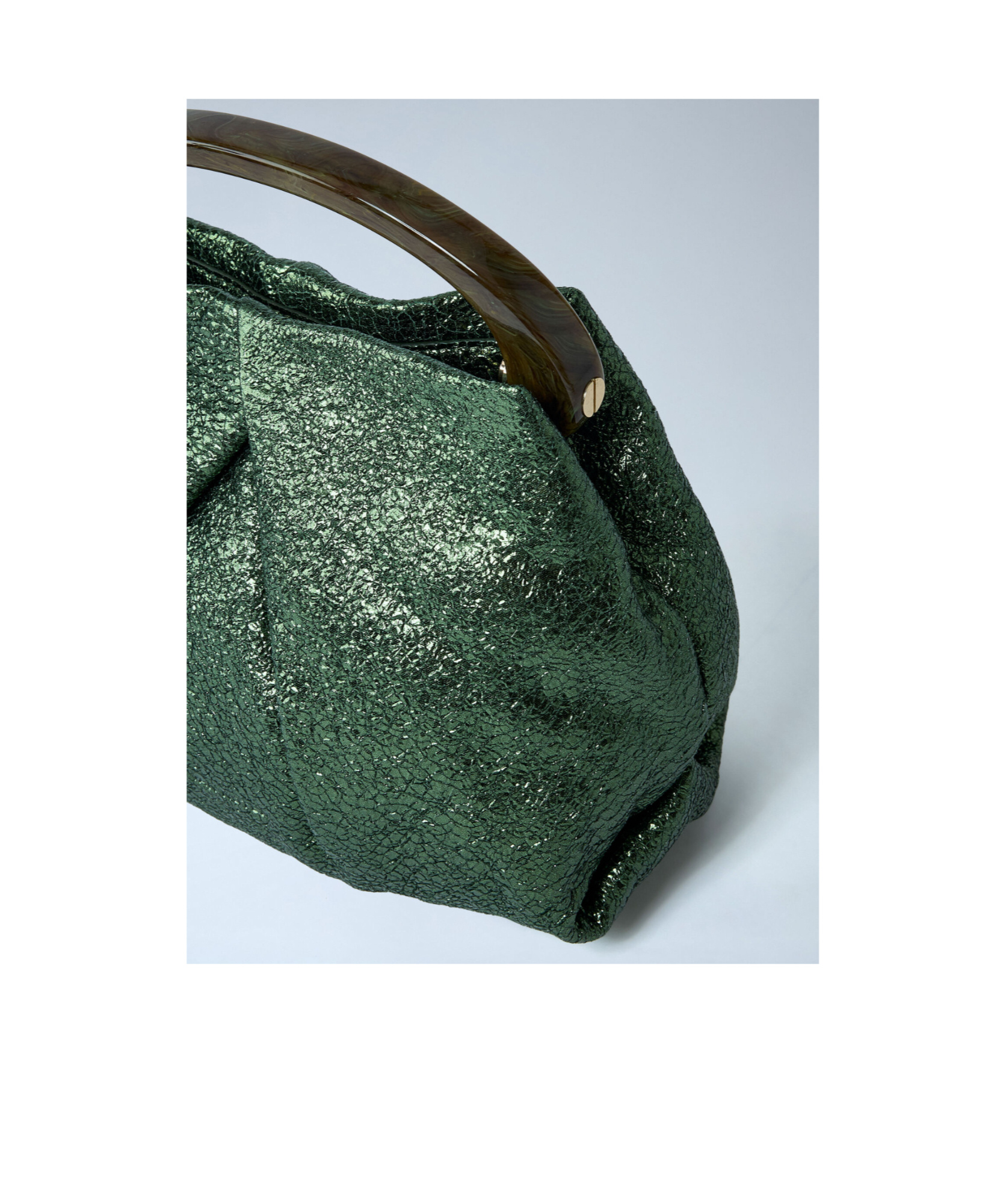 Dries Van Noten Top Handle Shoulder Bag In Green