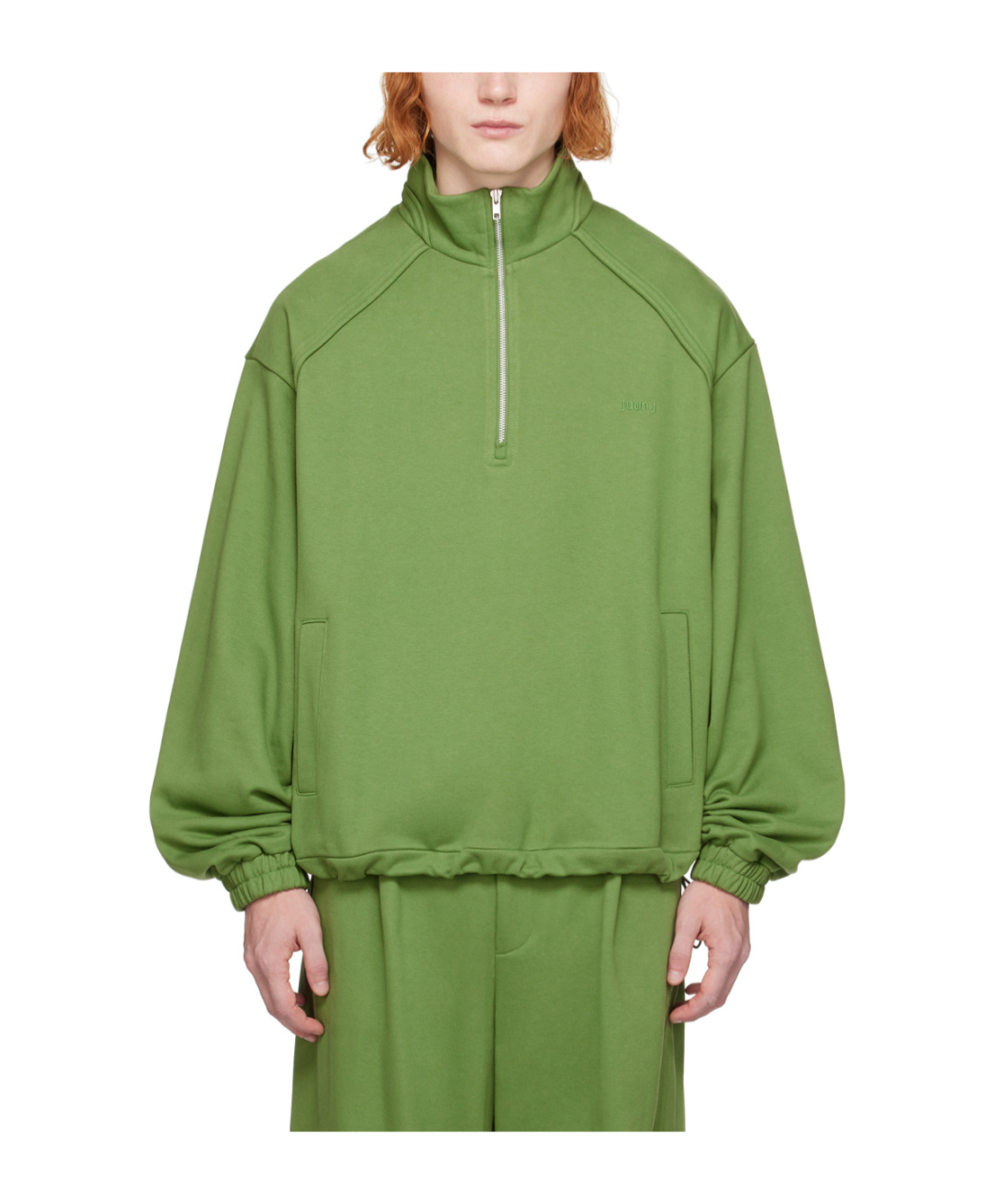 Juunj Green Quarter-zip Sweater In Green