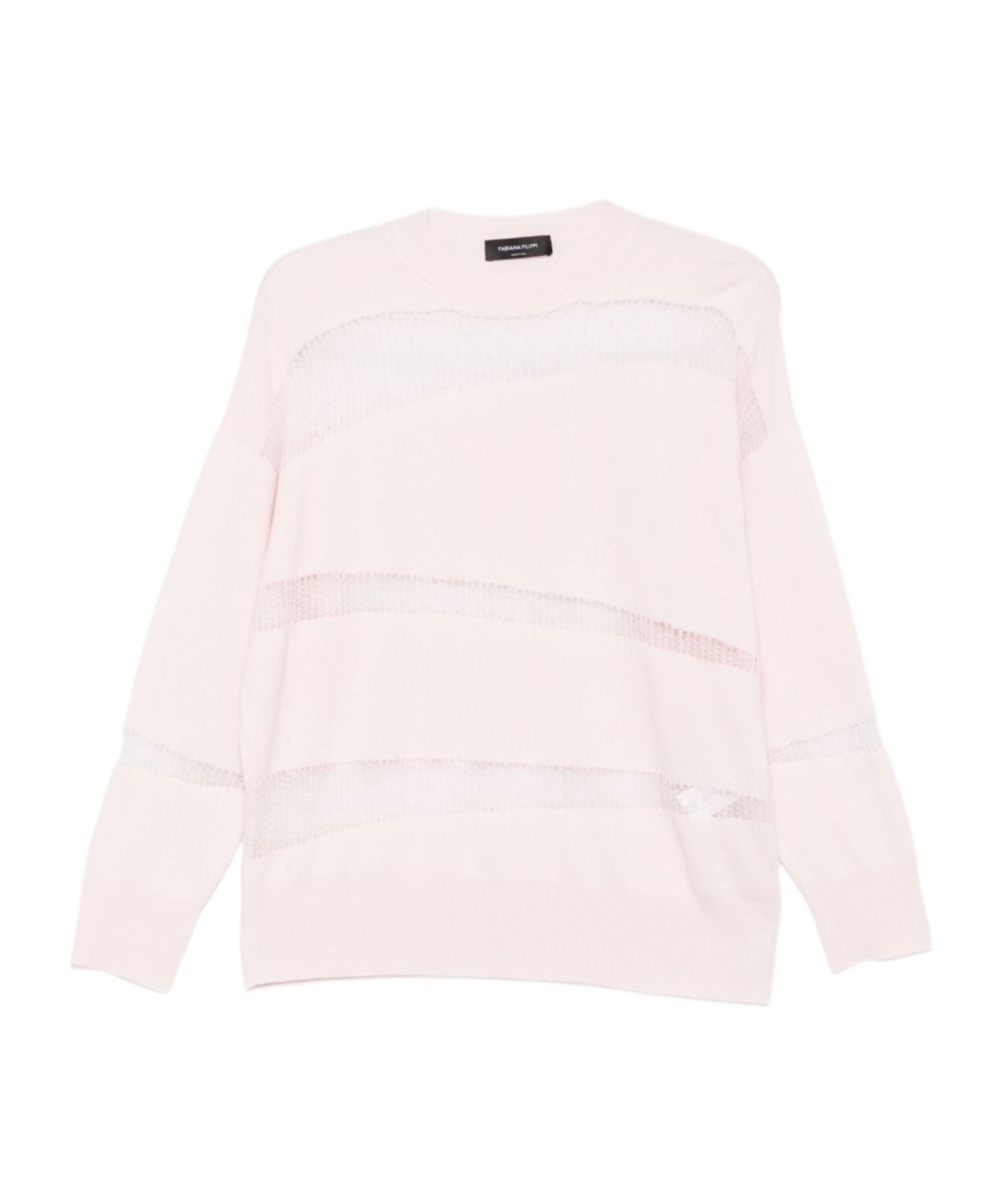 Fabiana Filippi Mesh-panel Sweater In Pink