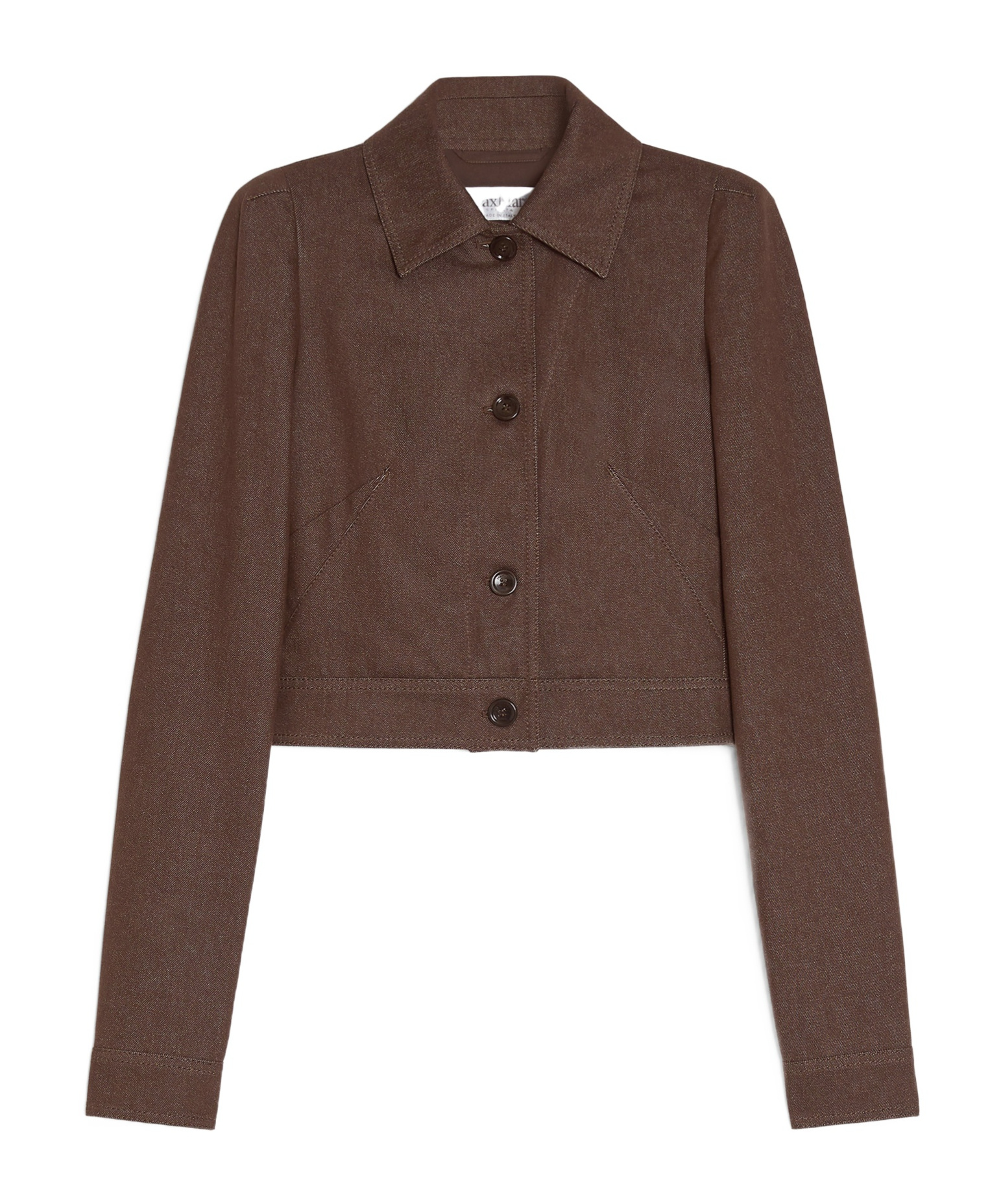 Max Mara Belted Jacket With Buttoned Cuffs And Epaulettes In Brown