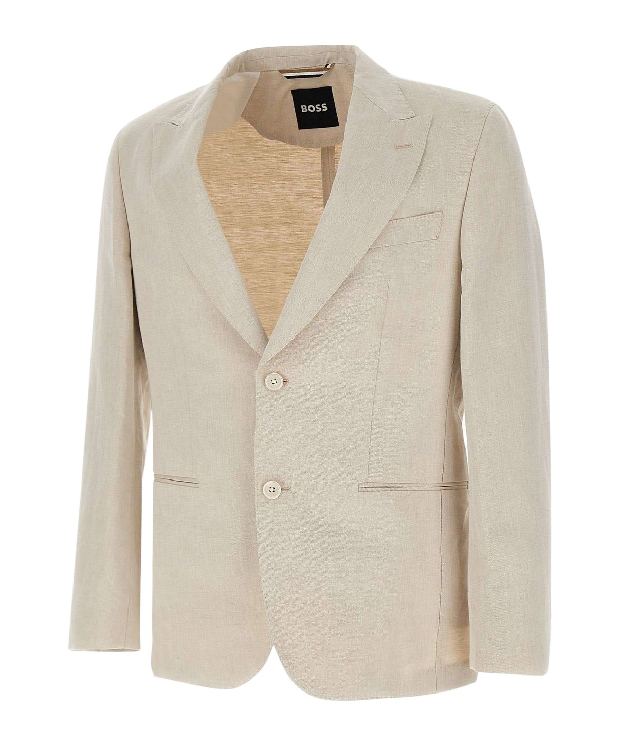 Hugo Boss Single-breasted Blazer In Nude