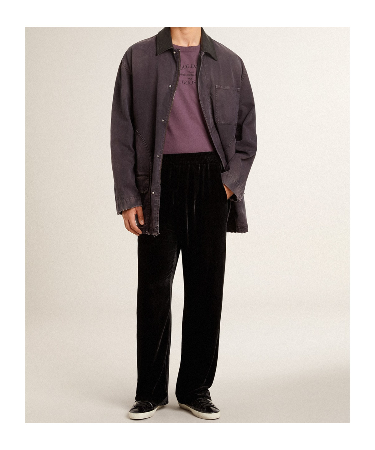 Golden Goose Crew Neck Graphic Print Straight Hem In Red