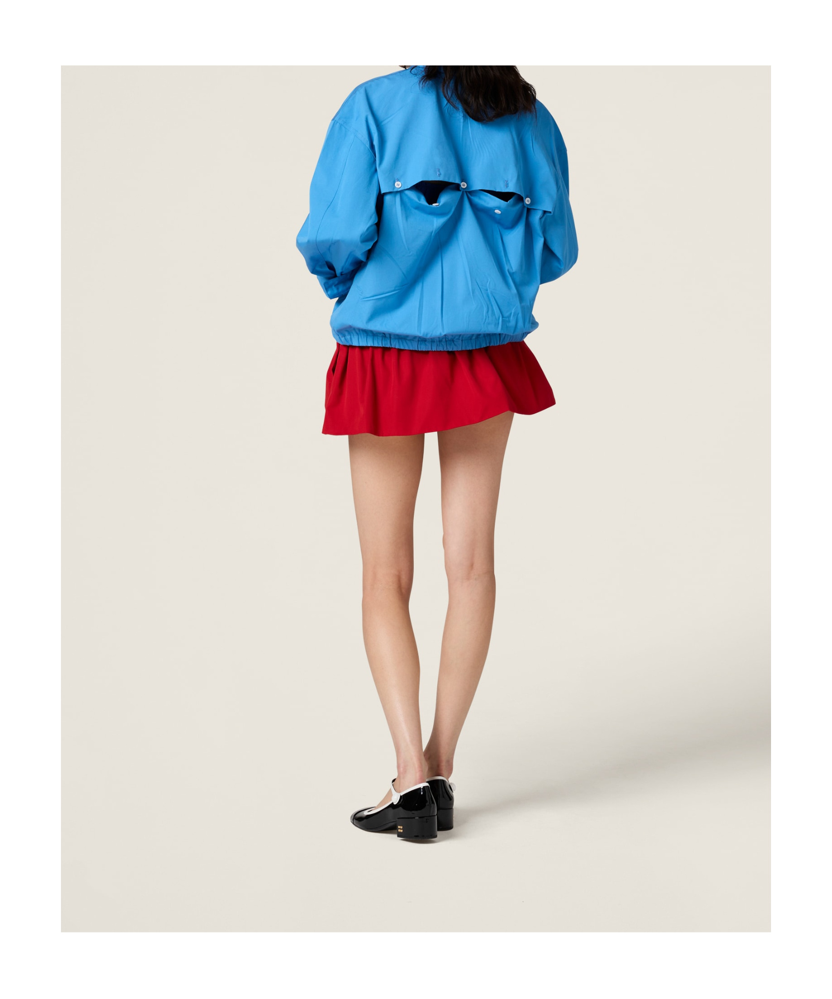 MIU MIU POPLIN MINISKIRT