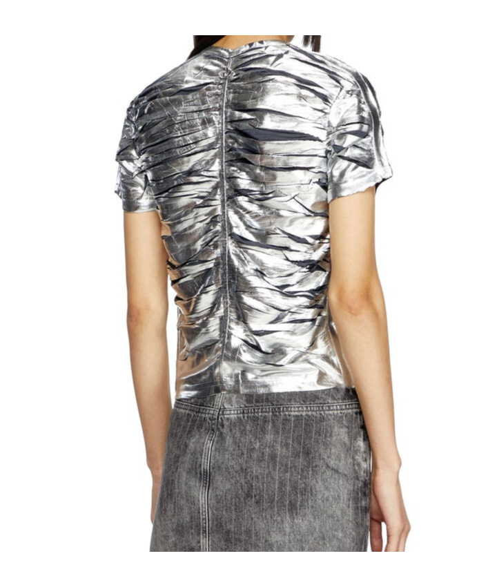 Diesel T Ai Topwear In Silver Acetate In White