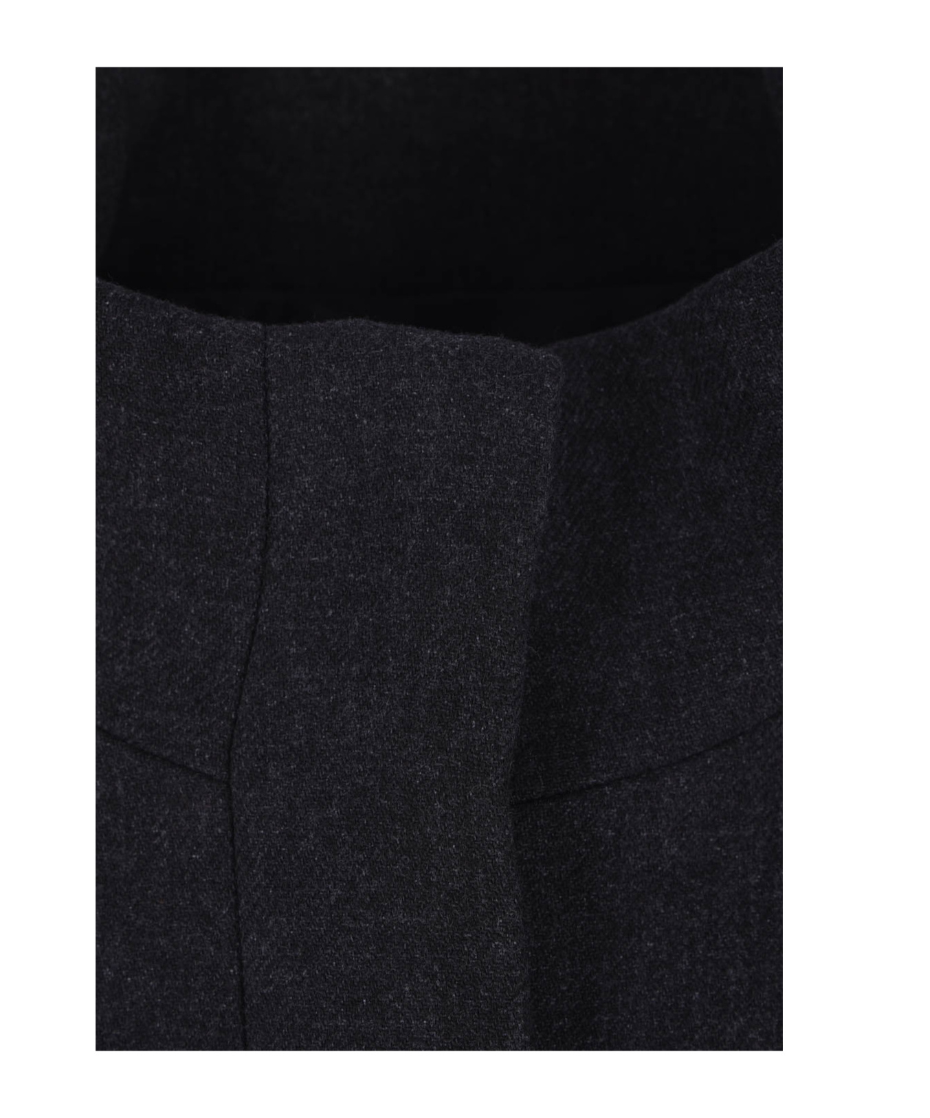 Dries Van Noten Oversized High Collar Jacket With Elastic Hem In Black