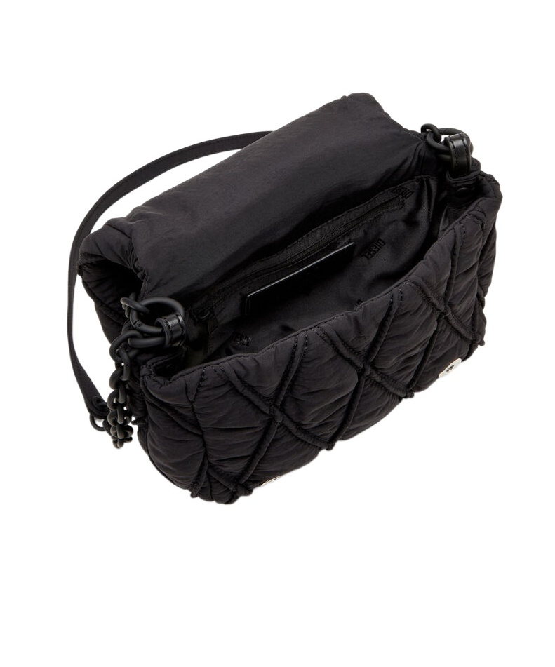 Diesel Small Charm-d Shoulder Bag In Black