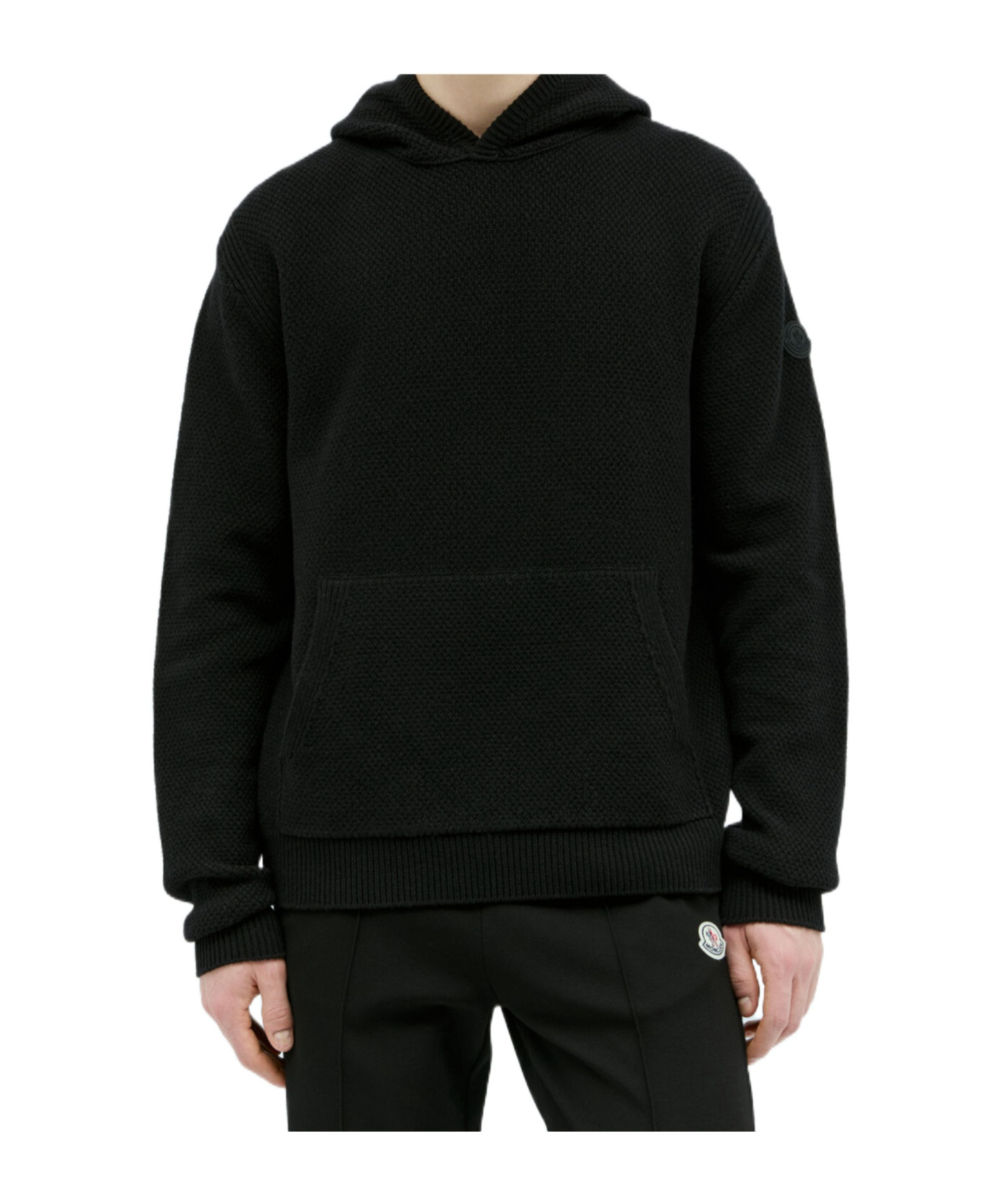 Moncler Long-sleeved Sweater In Black