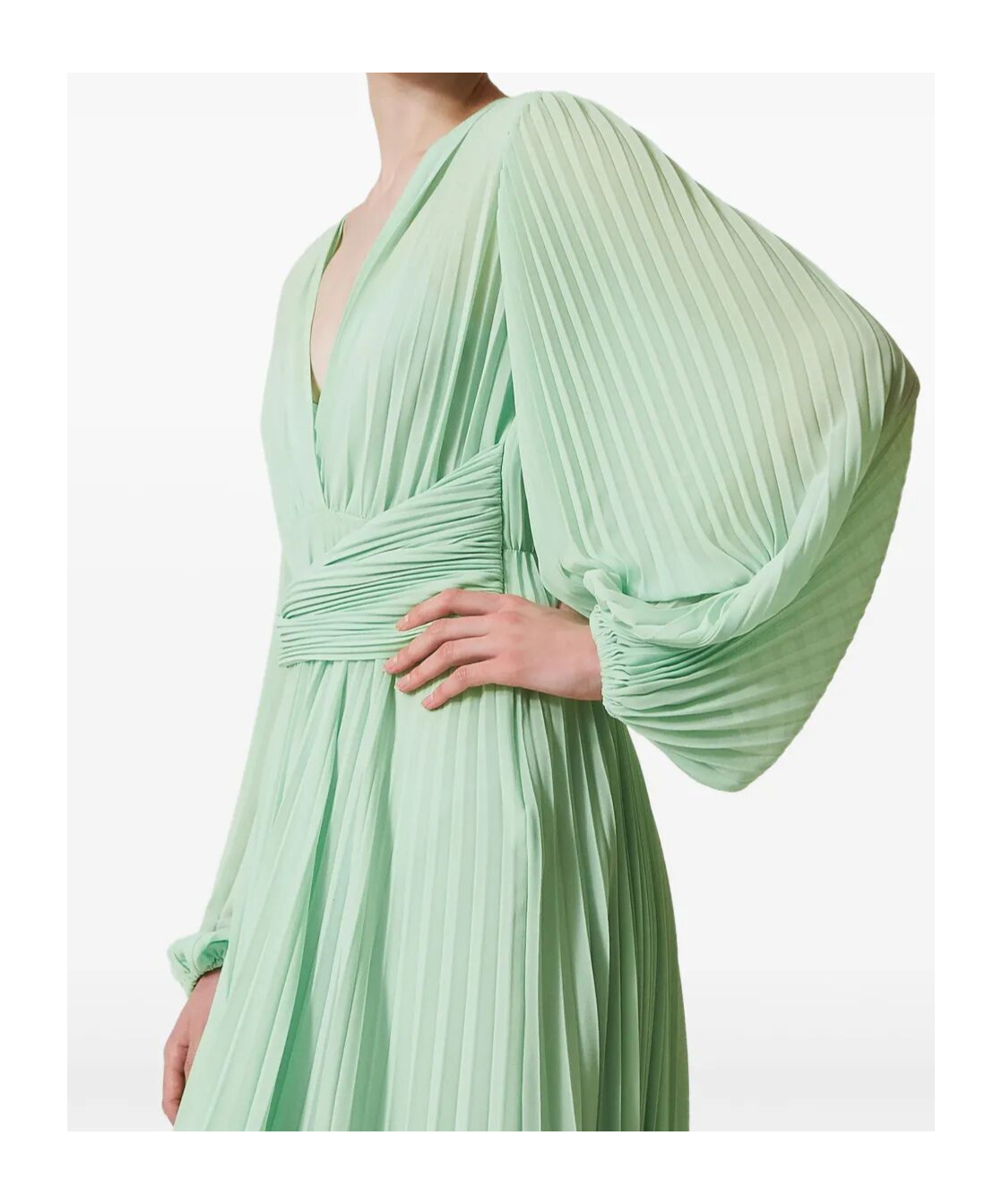 Shop Twinset Pleated Maxi Dress