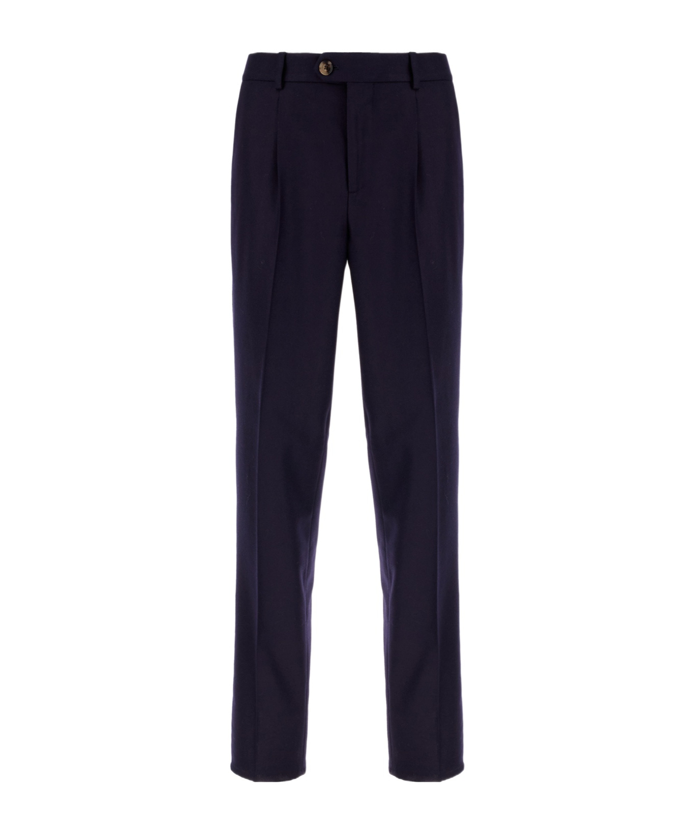 Brunello Cucinelli Belt Loops Slacks In Blue