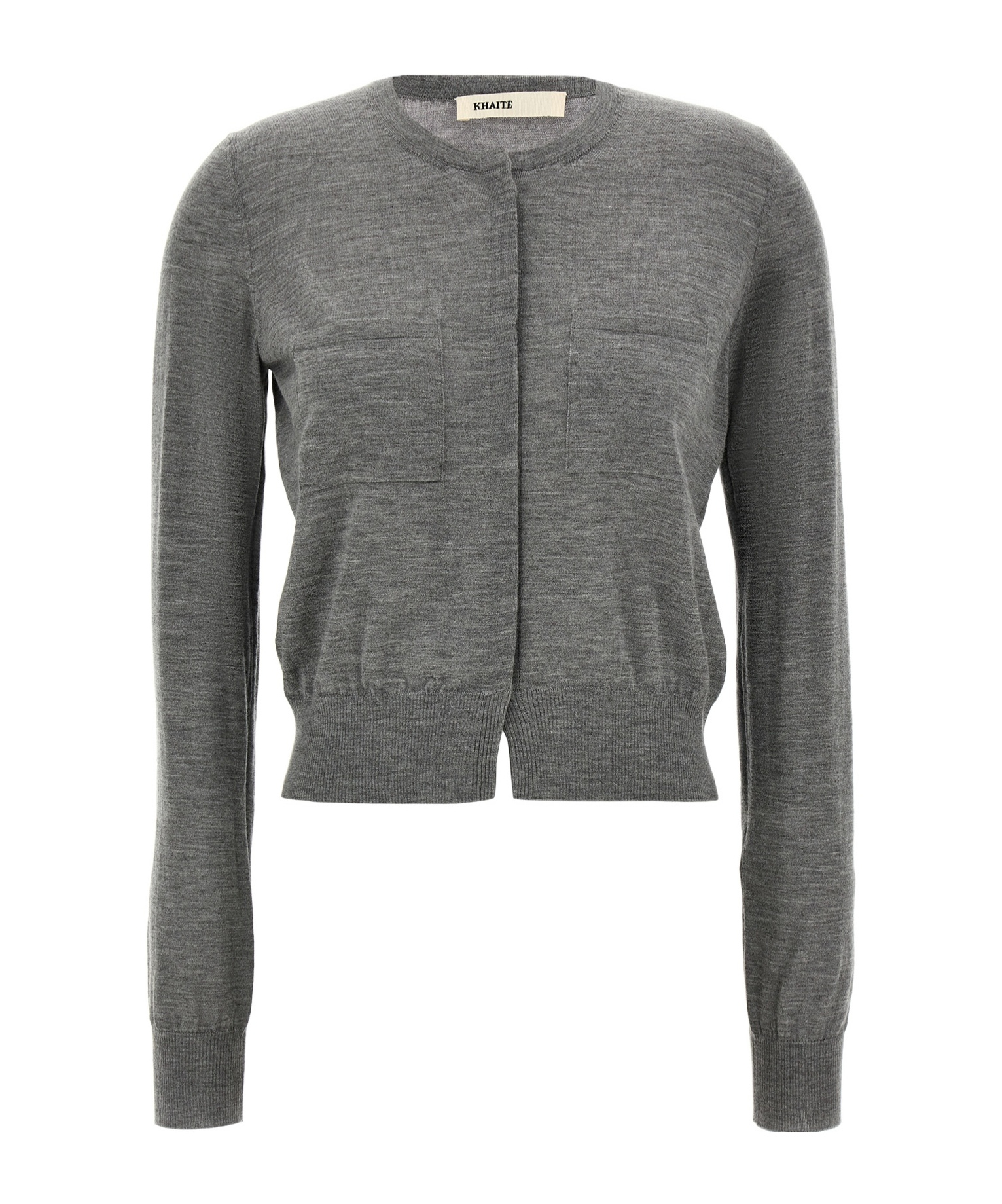 KHAITE LONG-SLEEVED KNITTED CARDIGAN