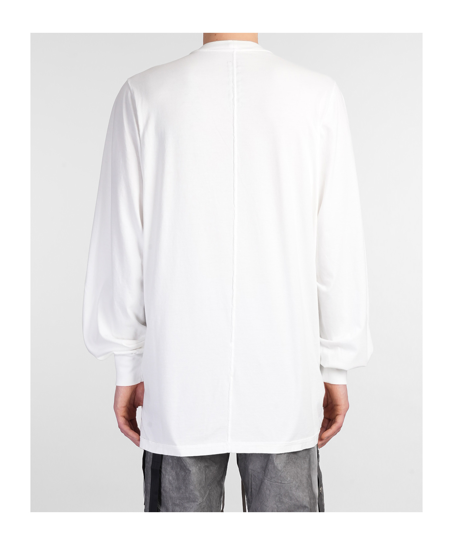 Rick Owens Drkshdw Long-sleeved T-shirt In White