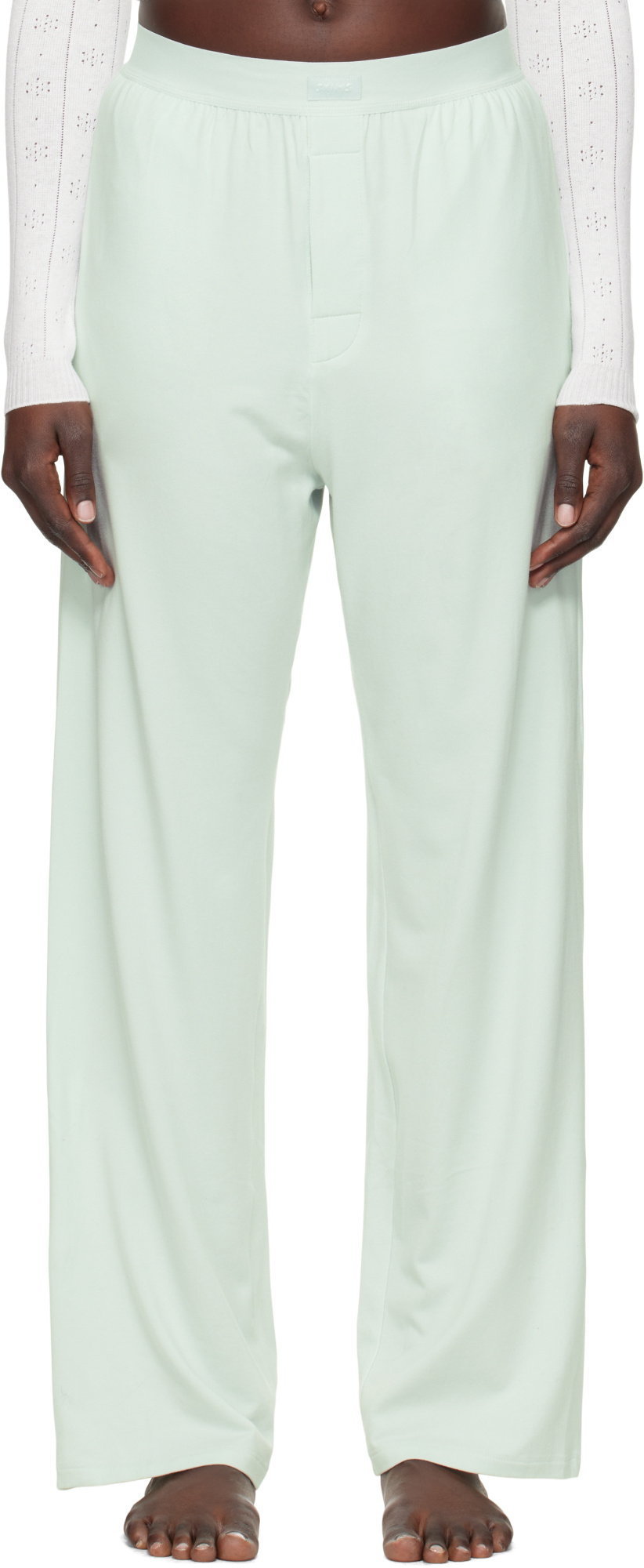 Skims Elastic Waist Sweatpants In White