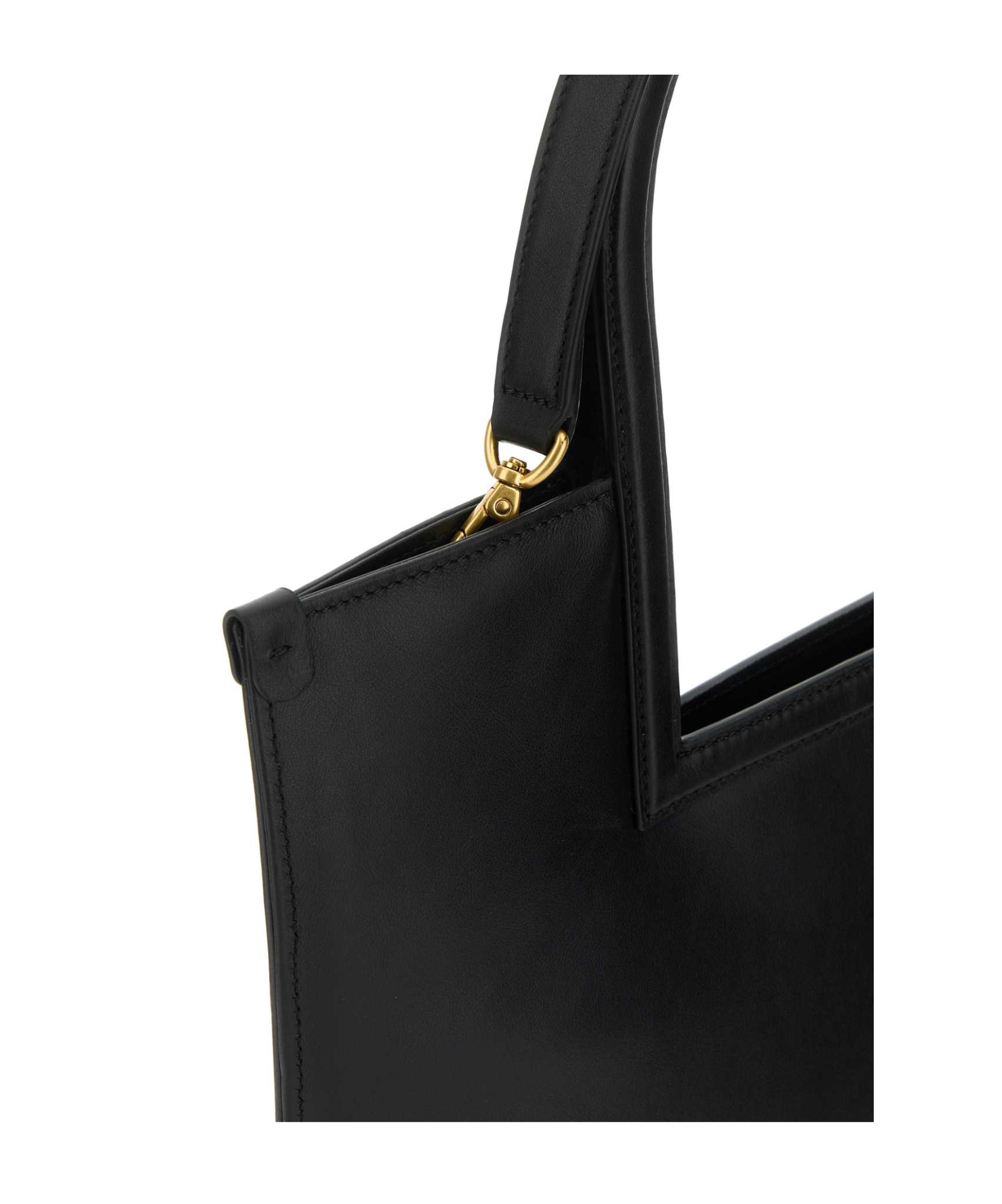Mcm Aren Leather Tote In Black