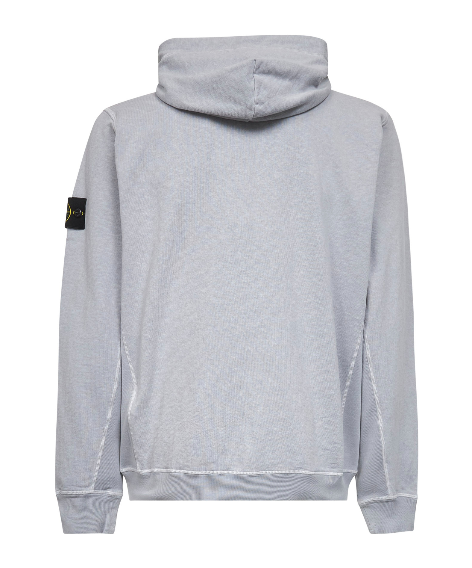 Stone Island Long Sleeve Zip-up Sweatshirt In Pearl Grey
