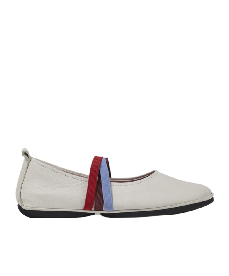 Camper Right Nina Twins Ballerina Shoes In White