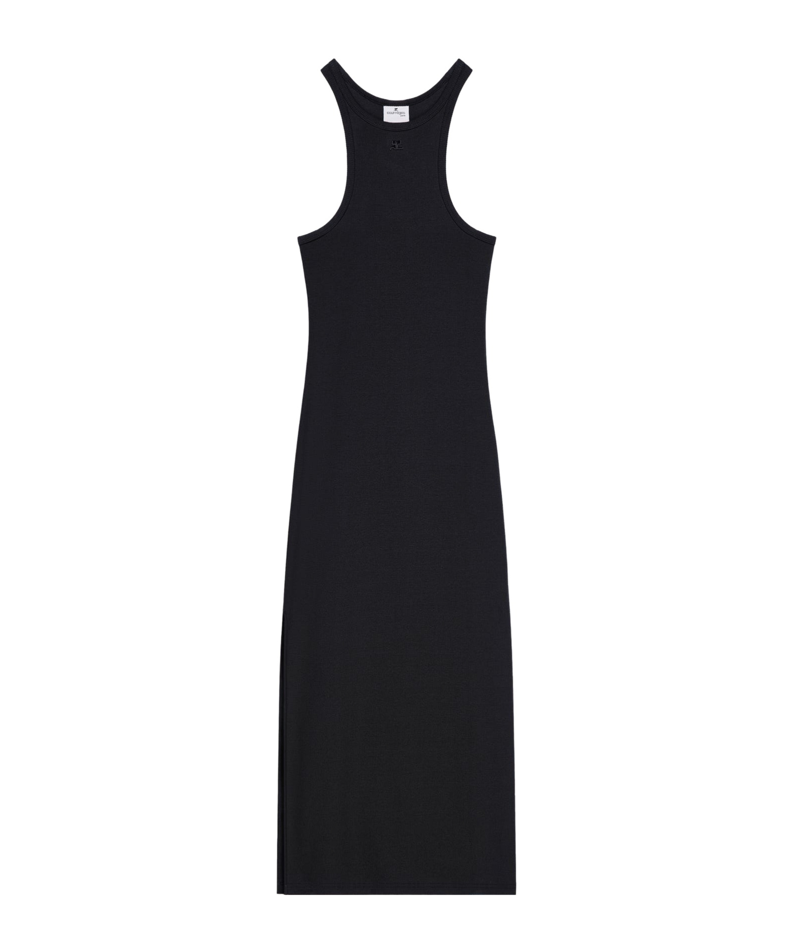 Courrèges Courregès Canale Navy Scuba Straps Dress In Black