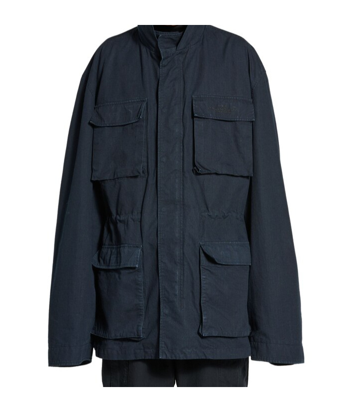 Balenciaga Uniform Hooded Parka In Black