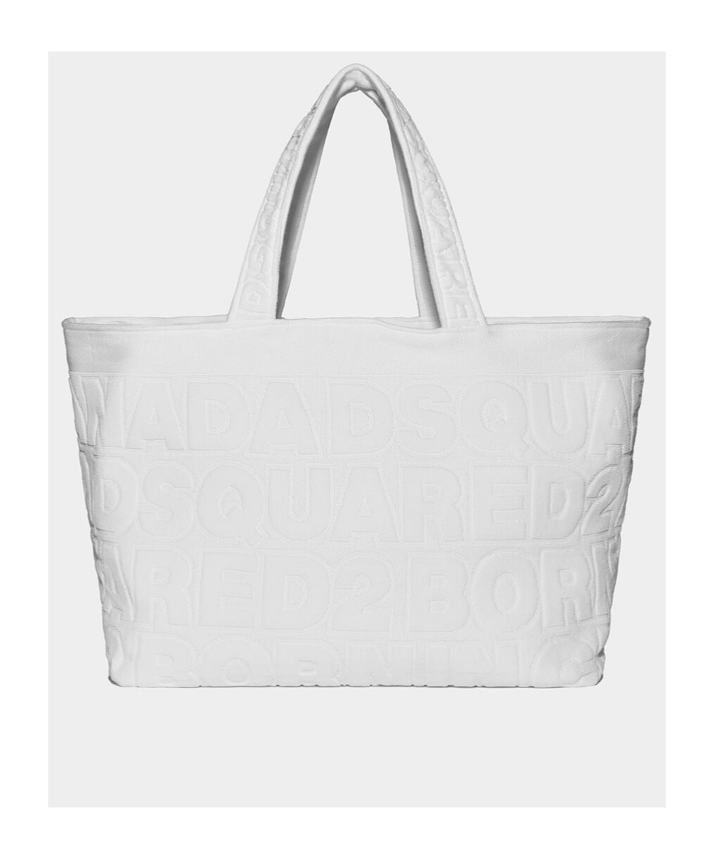 Dsquared2 Twin Beach Shopping Bag In White