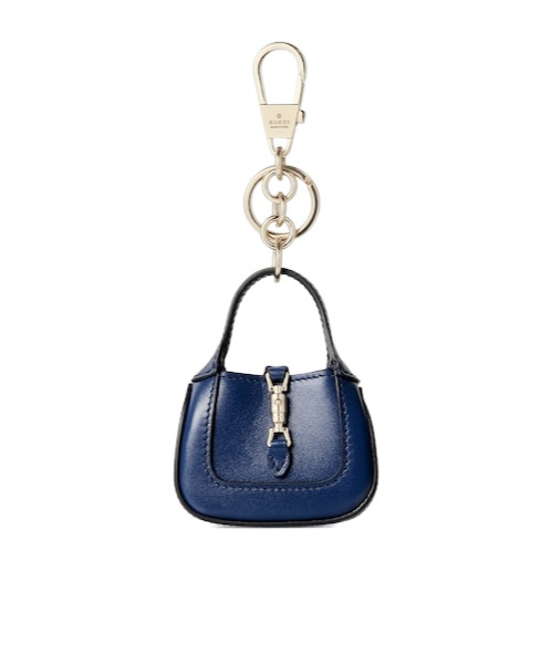 Gucci Keychain With  Jackie Motif In Blue