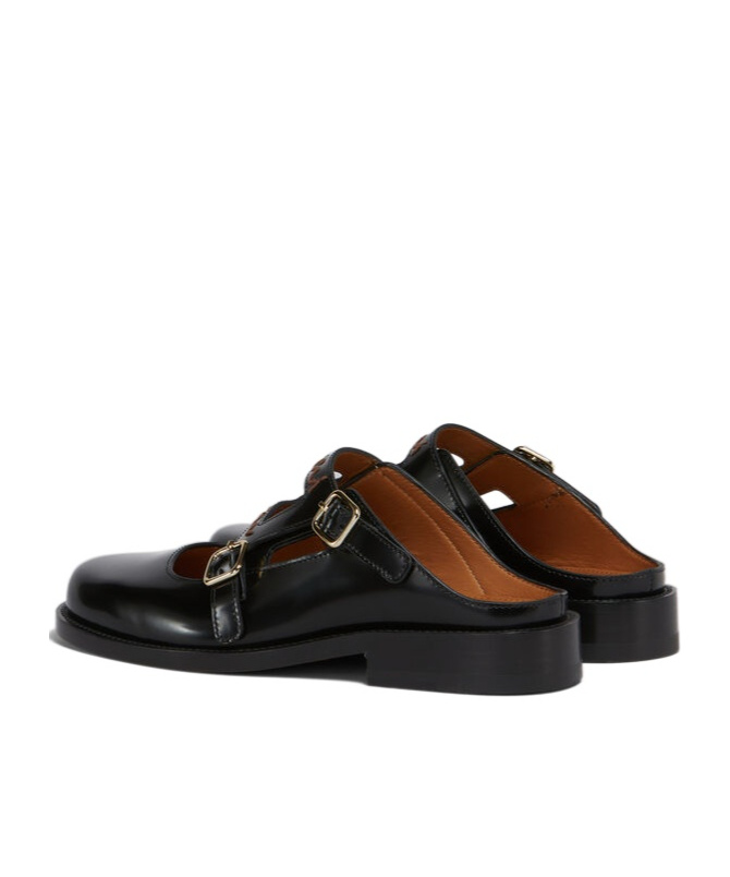 Marni Bambi 3.0 Moccasin Sabot Made Of Brushed Calfskin In Black