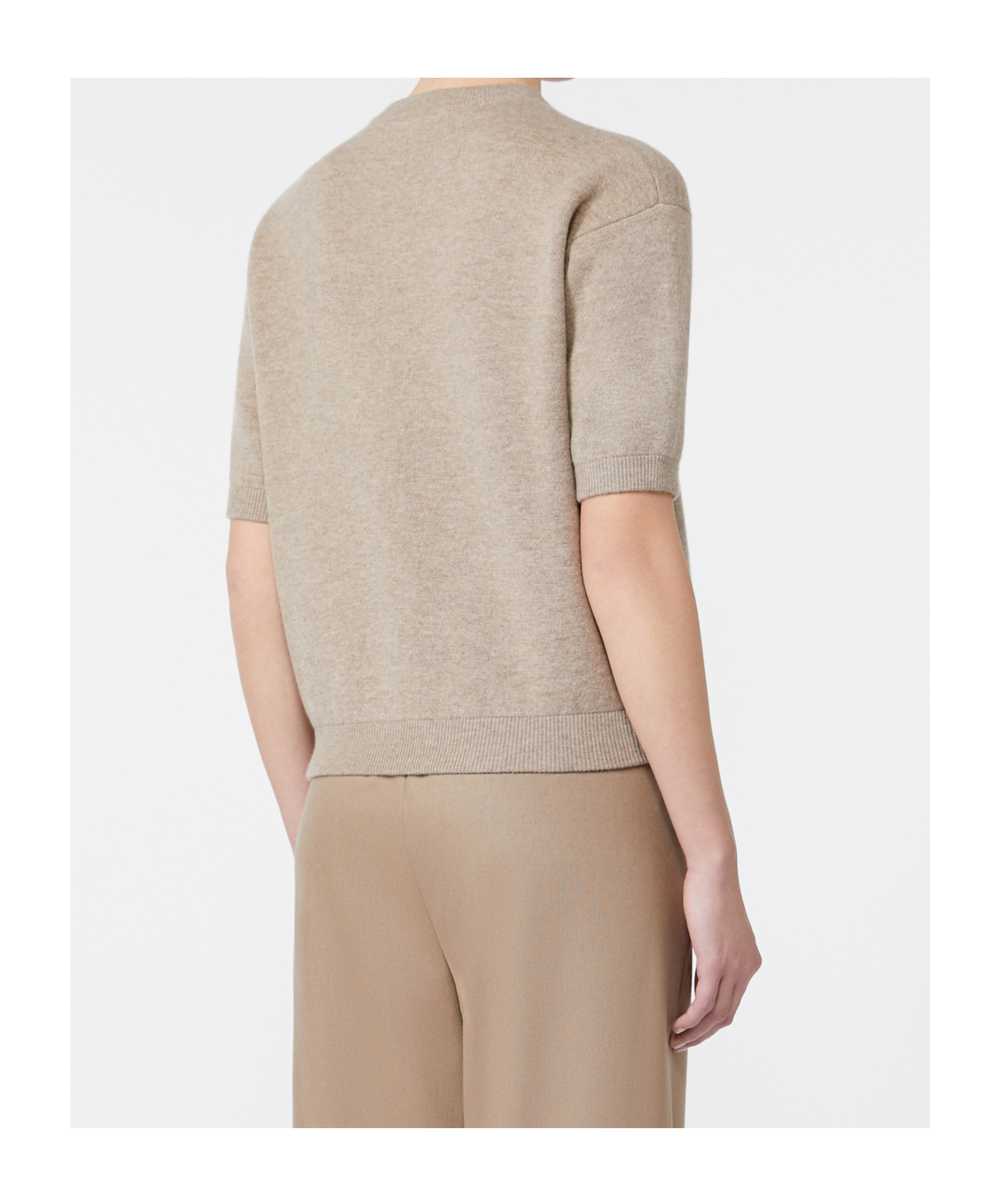 Max Mara 's Short-sleeved Crewneck Jumper In Brown