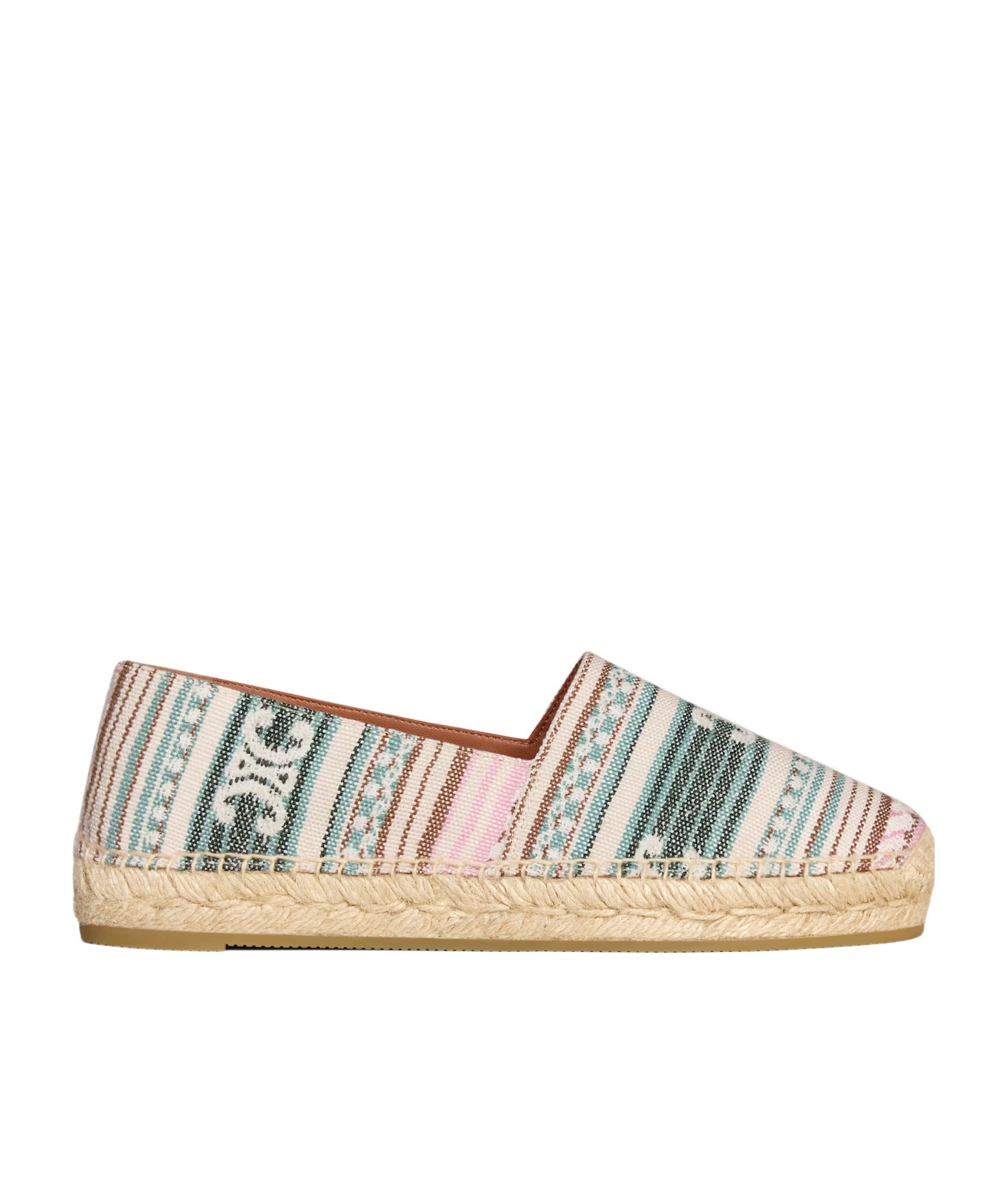 Celine Les Espadrilles  In Triomphe Jacquard Fabric In Multi