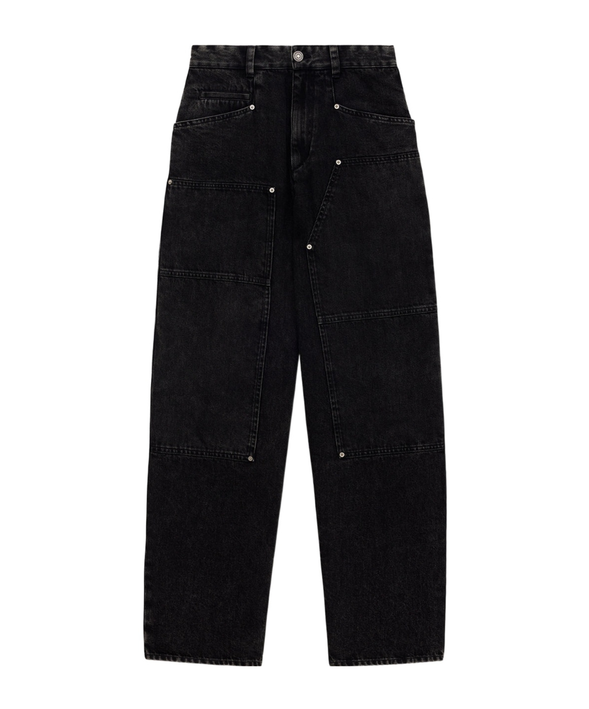Isabel Marant Étoile Ophra Straight-leg Carpenter Jeans In Black