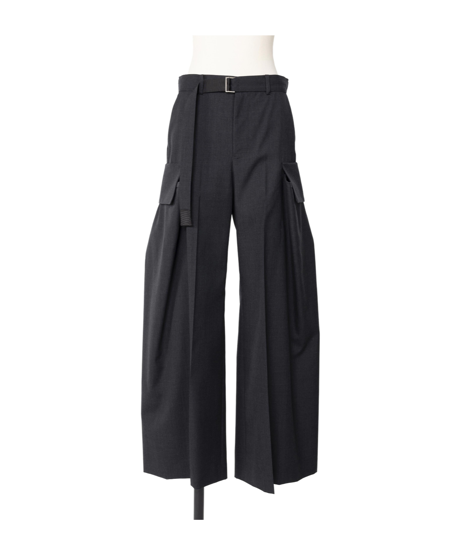 Sacai Belt Loop Casual Pants In Blue