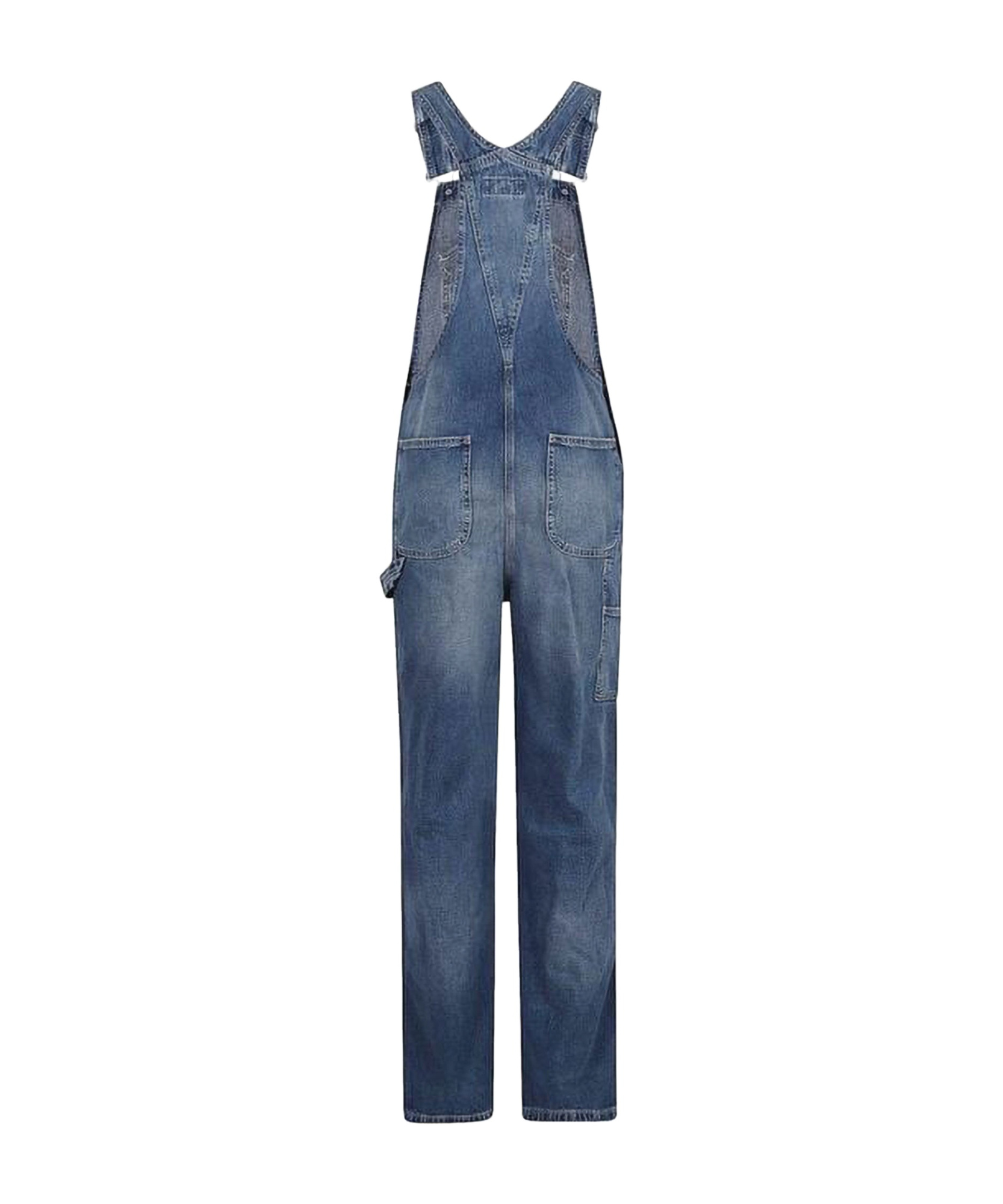Shop Polo Ralph Lauren Cotton-blend Denim Jumpsuit