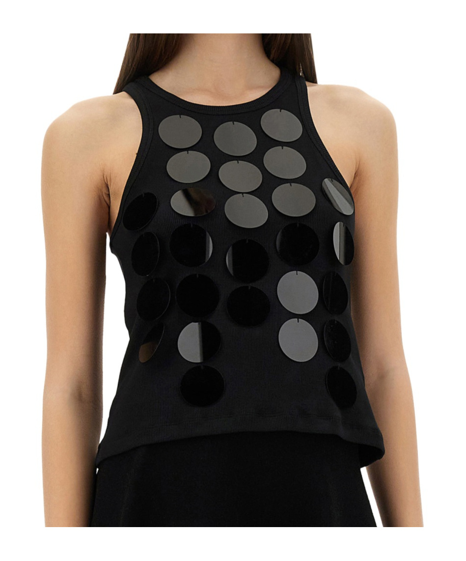 Msgm Chainmail-effect Sleeveless Tank Top
