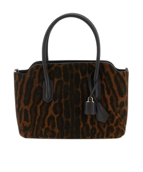 Tom Ford Animal Print Shoulder Bag In Brown