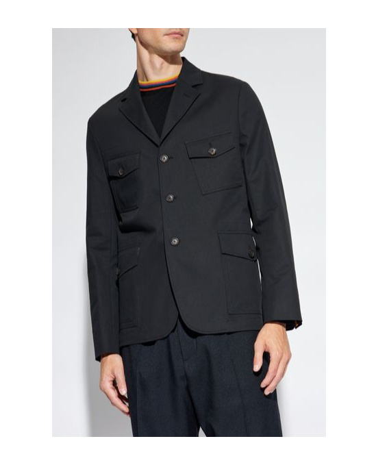 Shop Paul Smith Flap-pocket Jacket In Black