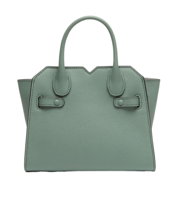 Valextra Double Handle Shoulder Bag In Gray
