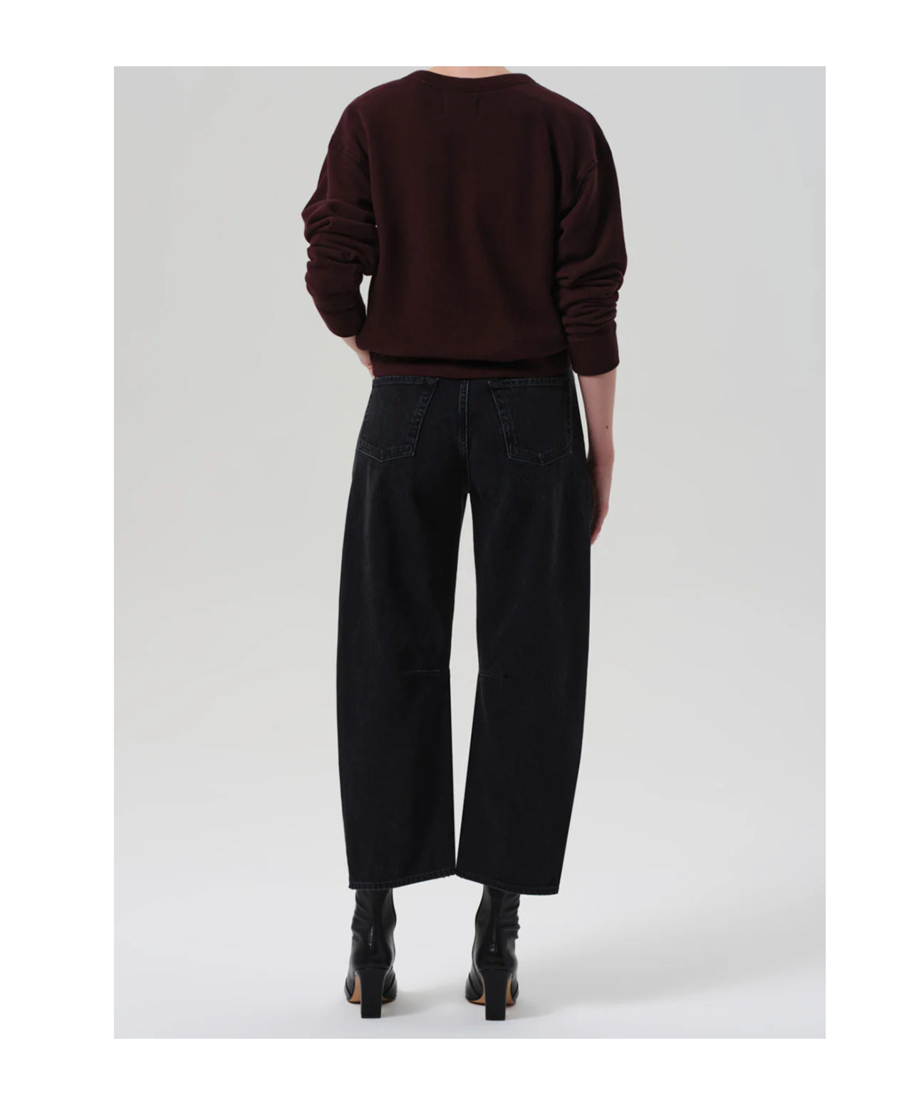 Citizen Of Humanity Black Annina High Rise Wide Leg 33 Jeans In Black