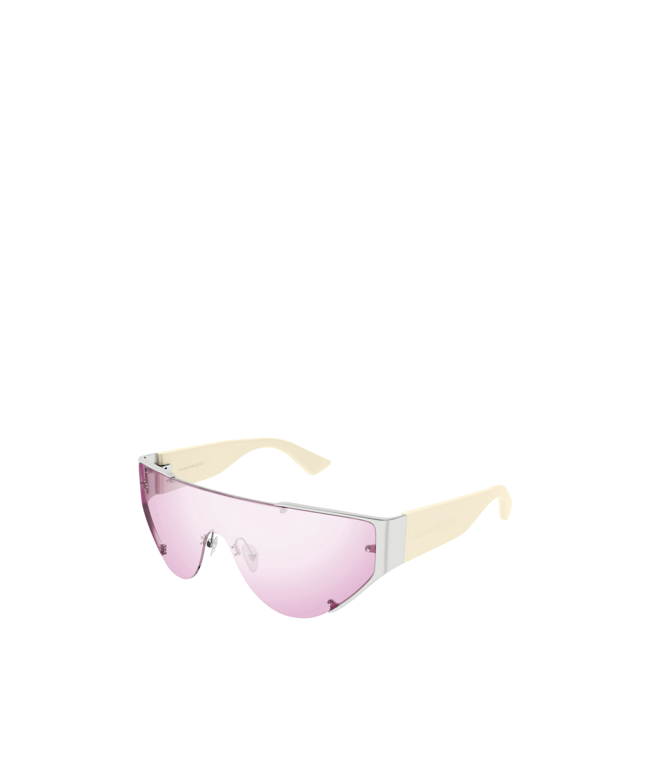 Alexander Mcqueen Shield-frame Sunglasses In Pink