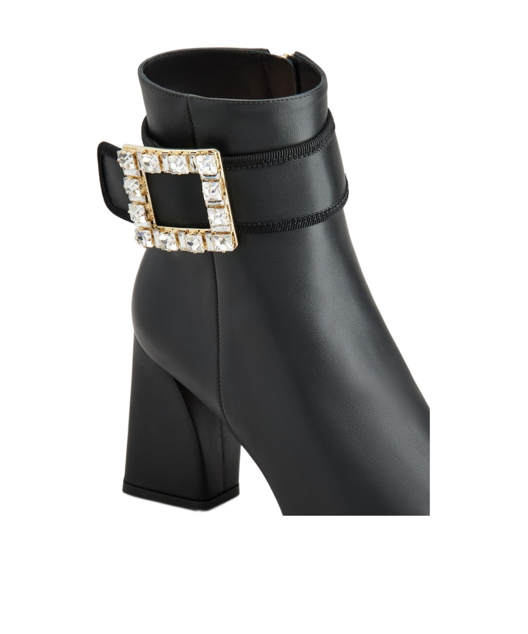 Roger Vivier Très Vivier Booties In Leather In Black