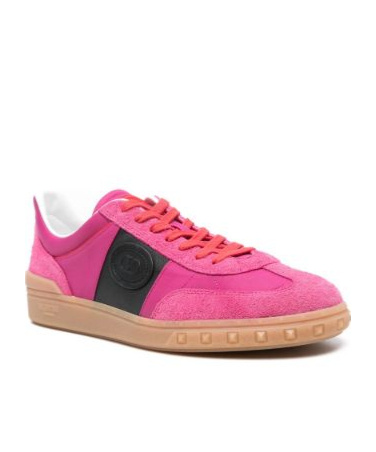 Valentino Lace-up Low-cut Casual Shoes In Pink