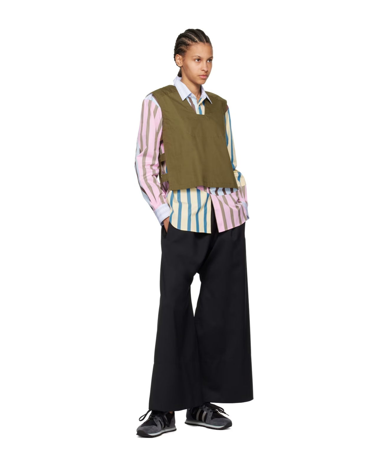 COMME DES GARÇONS V-NECK HOLLOW DESIGN VEST