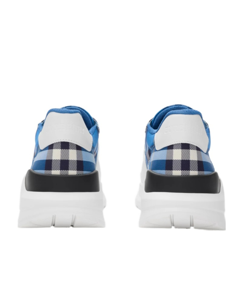 Burberry New Regis Vintage Check Sneakers In Blue