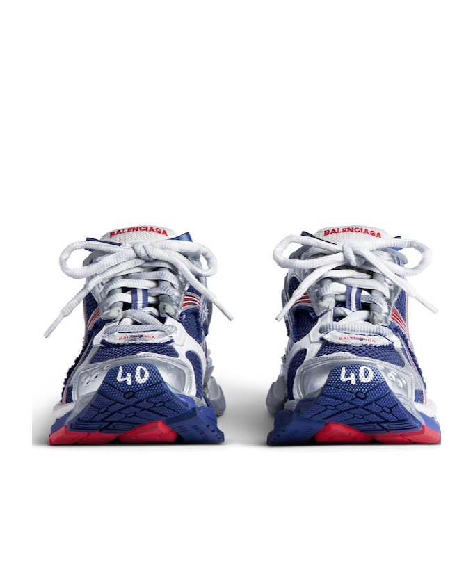Shop Balenciaga Men's Runner Gradient Sneaker In Navy/red/grey In Navy Blue, Red And Gray