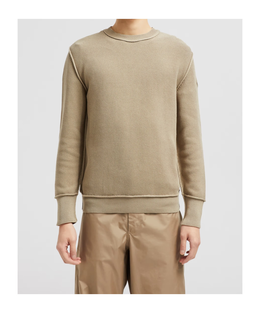 MONCLER TEXTURED COTTON JUMPER