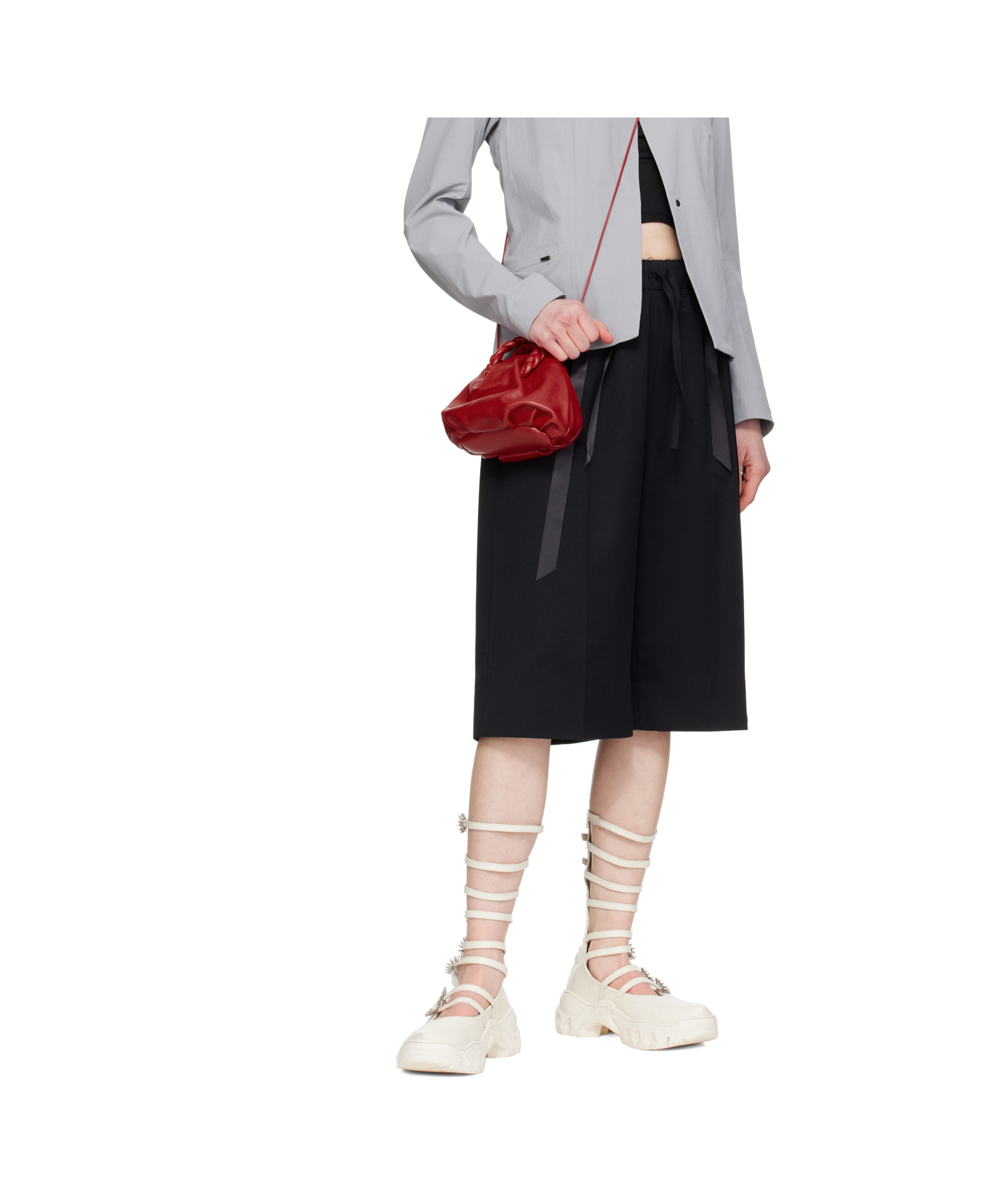 Rombaut Off-white Mj High Ballerina Flats In Nude